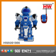 2015 Hot sale funny 2CH R/C robot toy with light and music blue and white mix